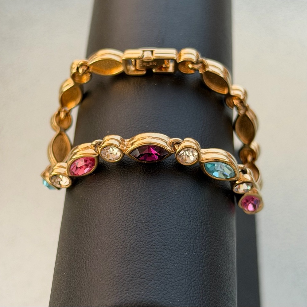 D'Orlan Multi-Colored Tennis Bracelet, Signed - Picture 4 of 8